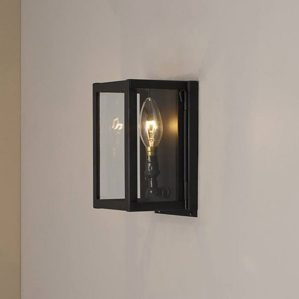 Miniature Box Wall Lamp With Clear Glass