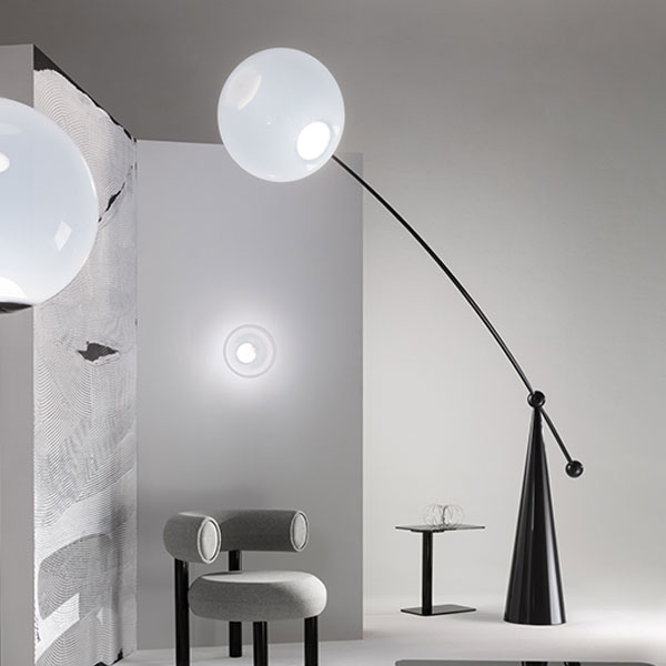 Black And White Opal Arc Floor Lamp Led Non Dimmable By Tom Dixon - Floor Arc Lamp India Black And White Opal Arc Floor Lamp Led Non Dimmable By Tom Dixon - Floor Arc Lamp India