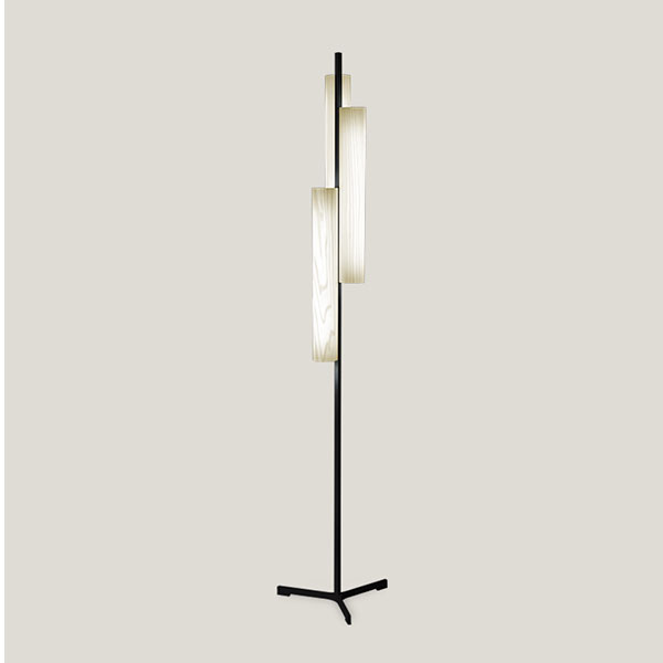 Black Note Triplet Floor Lamp - Matt Black