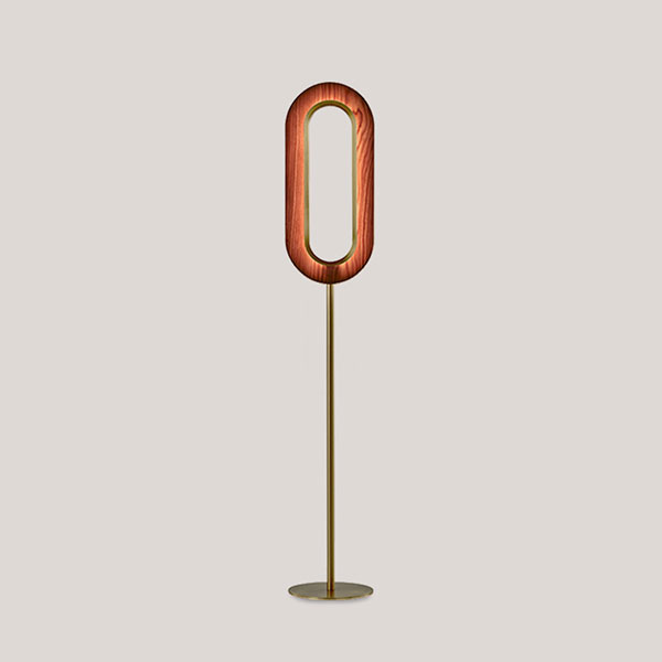 Lens Oval Floor Lamp - Gold