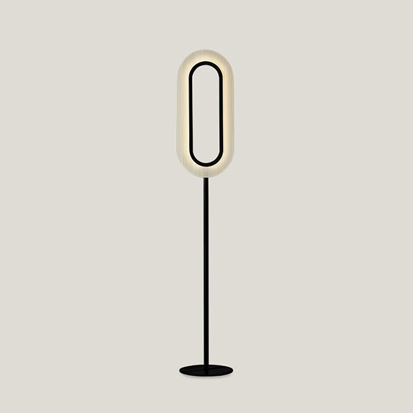Lens Oval Floor Lamp - Matt Black