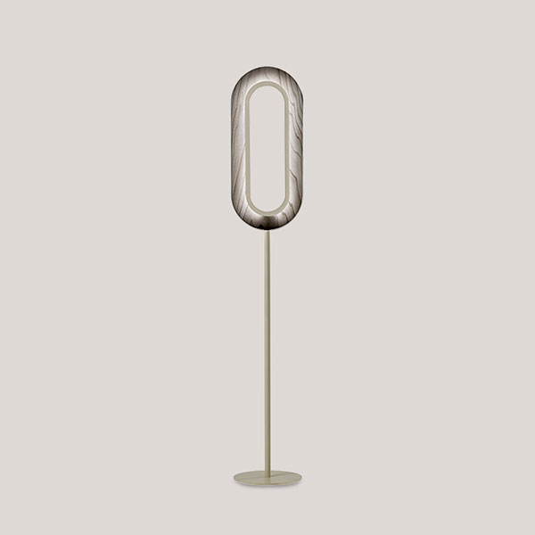Lens Oval Floor Lamp - Matt Ivory