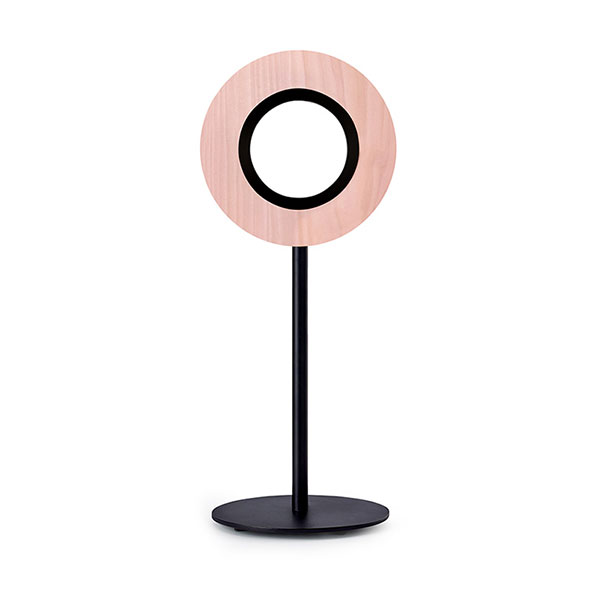 Lens Circular Table Lamp - Matt Black