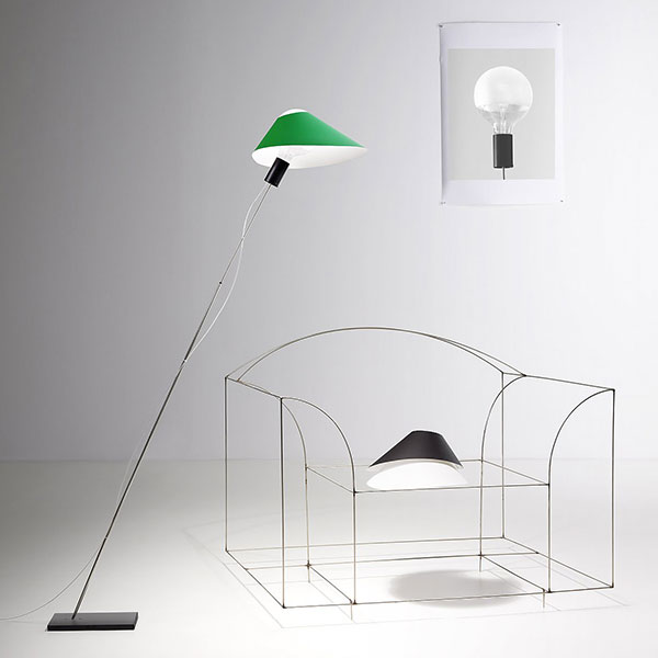 Black Glatzkopf Floor Lamp Led Non Dimmable By Ingo Maurer