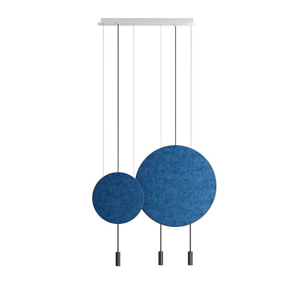 Revolta Suspension - L73S.1S1D-M - With Acoustic Panel & White Canopy