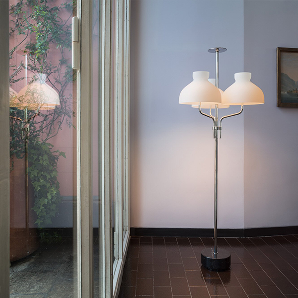 Arenzano Tre Fiamme Floor Lamp - Marquinia Marble