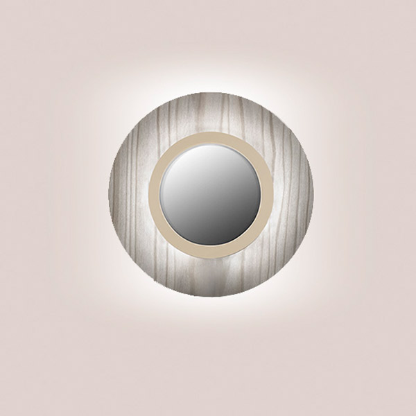 Lens Circular Wall Lamp - Matt Ivory