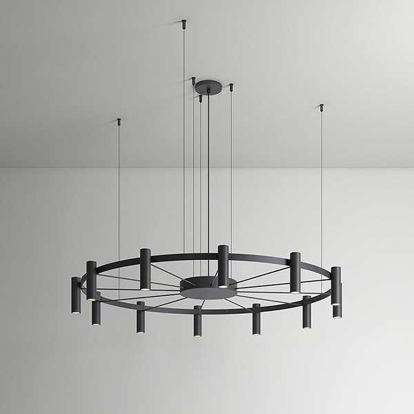 Laverd Suspension Lamp - T-3806 With Surface Black Canopy