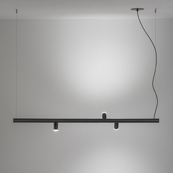 Morse Suspension Lamp - T-3915R With Black Canopy