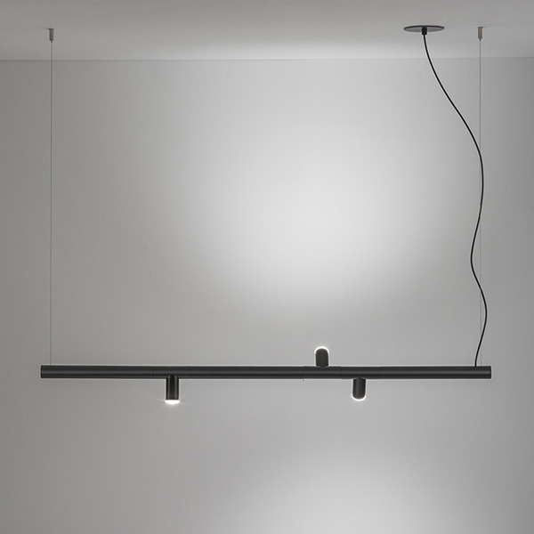 Morse Suspension Lamp - T-3915R With Recessed Black Canopy