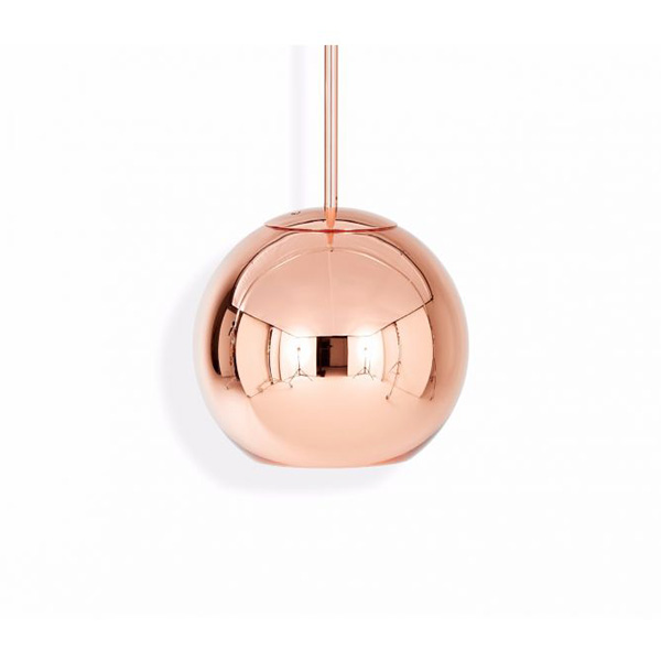 Copper Round Pendant 25cm LED