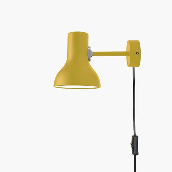 Type 75 Mini Wall Lamp - Margaret Howell - Yellow Ochre Edition With Plug & Cable