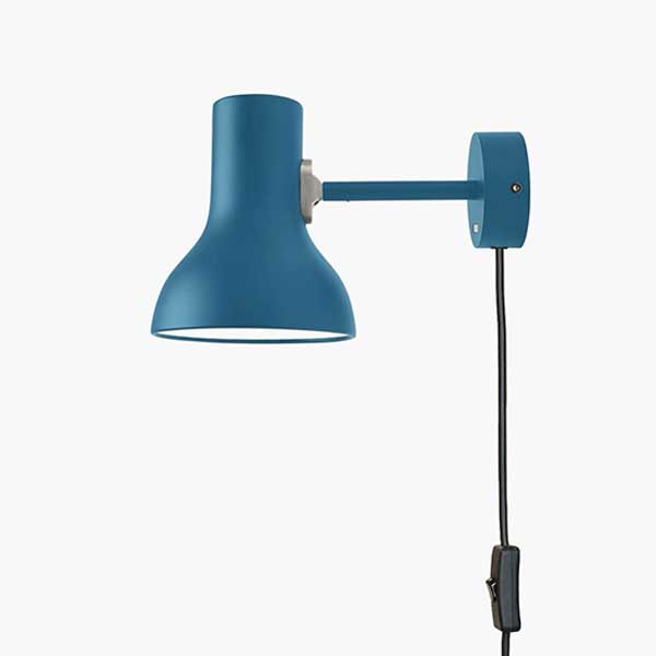 Type 75 Mini Wall Lamp - Margaret Howell - Saxon Blue Edition With Plug & Cable