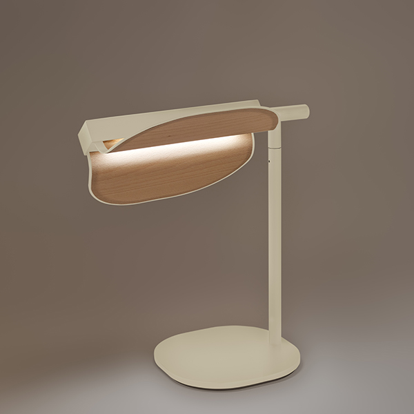 Omma 1 Leaf Table Lamp - Matt Ivory