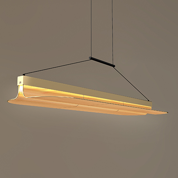 Omma 1 Long Leaf Suspension Lamp - Gold