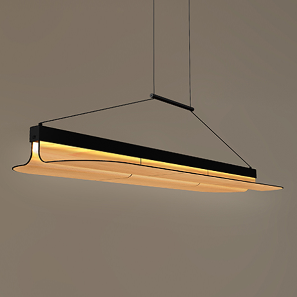 Omma 1 Long Leaf Suspension Lamp - Matt Black