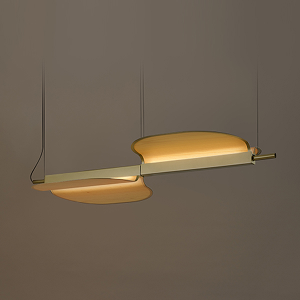 Omma 2 Leaves Suspension Lamp - Gold