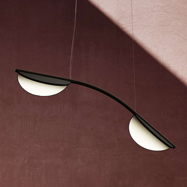 Lilac Metallized Almendra Arch S2 Short Pendant (LED, 1-10V, DALI, push ...