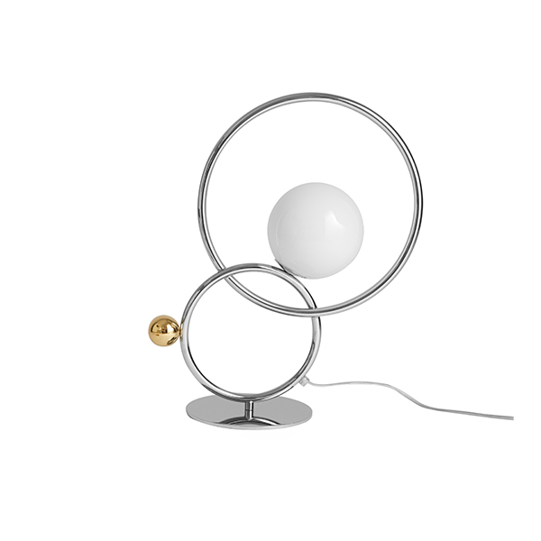 ZOE Table Lamp With Polished Gold Metal Sphere