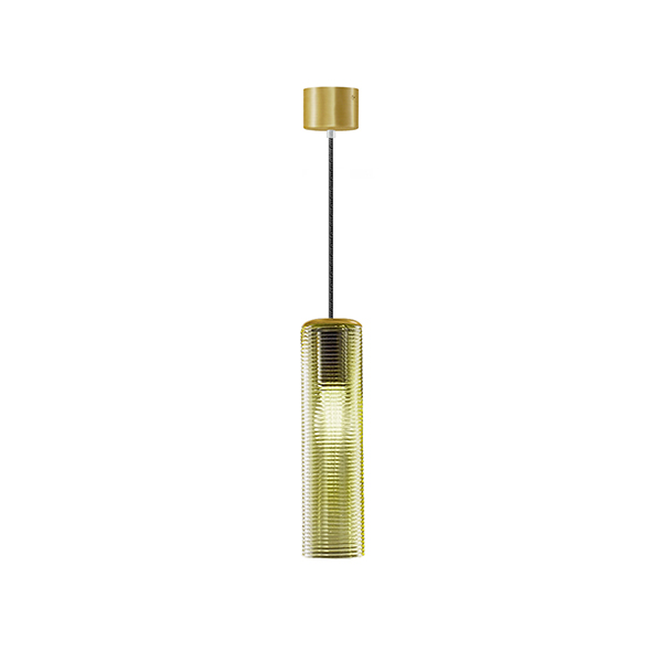 Clio Suspension Lamp With Matt Brass Canopy