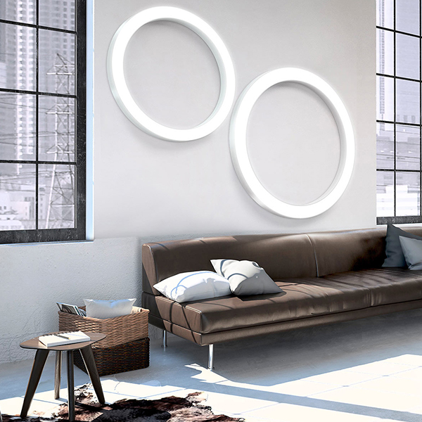 Silver Ring Ø180cm Wall Lamp