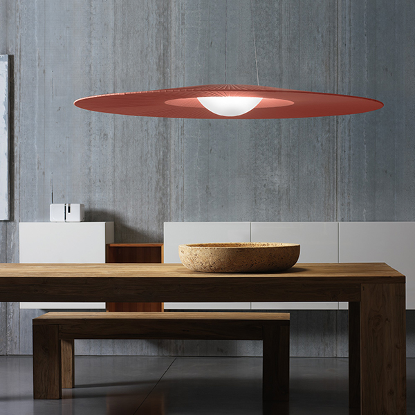 Mood ø150 Suspension Lamp With Pleated Fabric