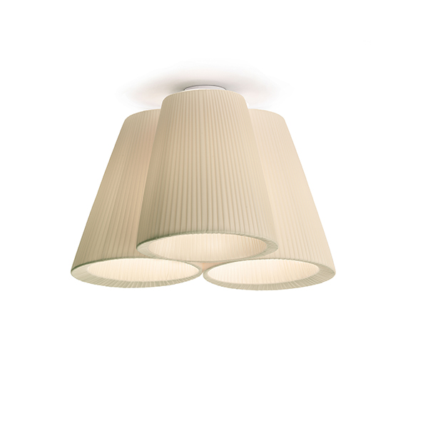 Florinda 3 Ceiling Lamp - Pleated Fabric
