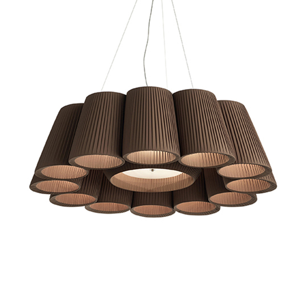 Florinda 12 Suspension Lamp - Pleated Fabric