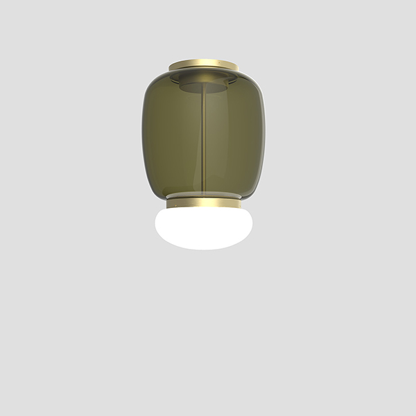 Faro Large Ceiling Lamp With Painted Brass Frame