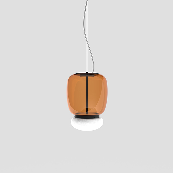 Faro Large Suspension Lamp With Matt Black Frame