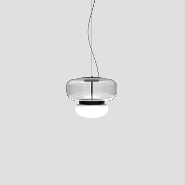 Faro Small Suspension Lamp With Matt Black Frame