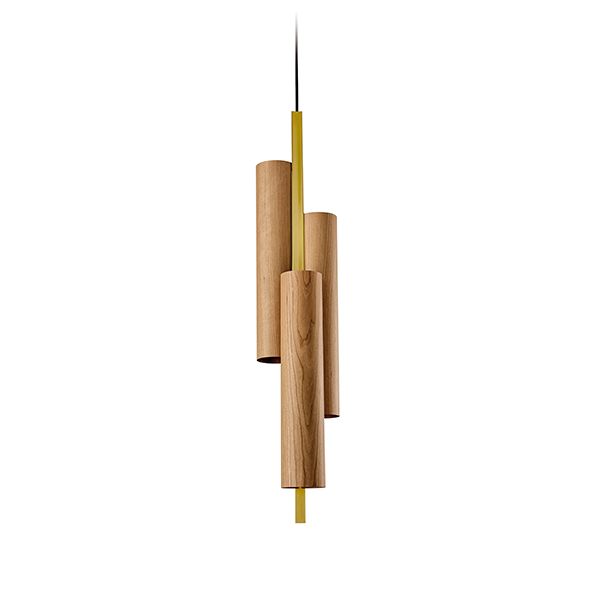 Black Note Triplet Suspension - Gold