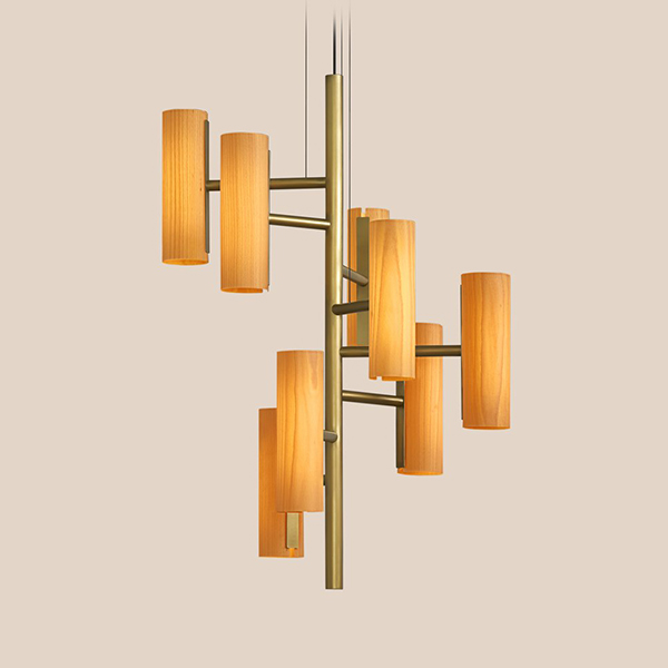 Black Note Chandelier - Gold