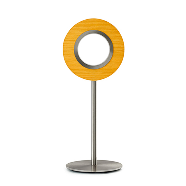 Lens Circular Table Lamp - Matte Nickel