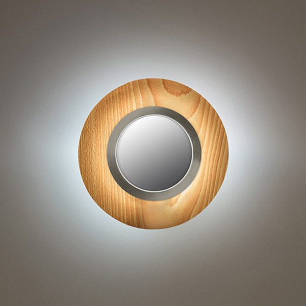 Lens Circular Wall Lamp - Matte Nickel