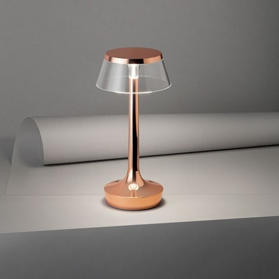 Bon Jour Unplugged Table Lamp - Copper