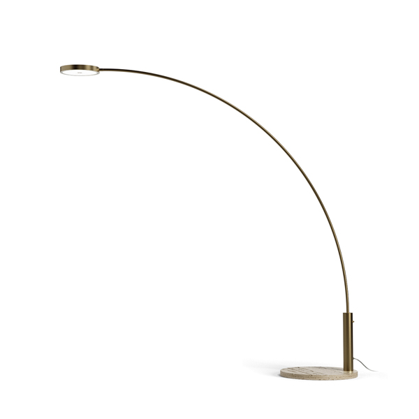 Dip Floor Lamp - Base In Travertine