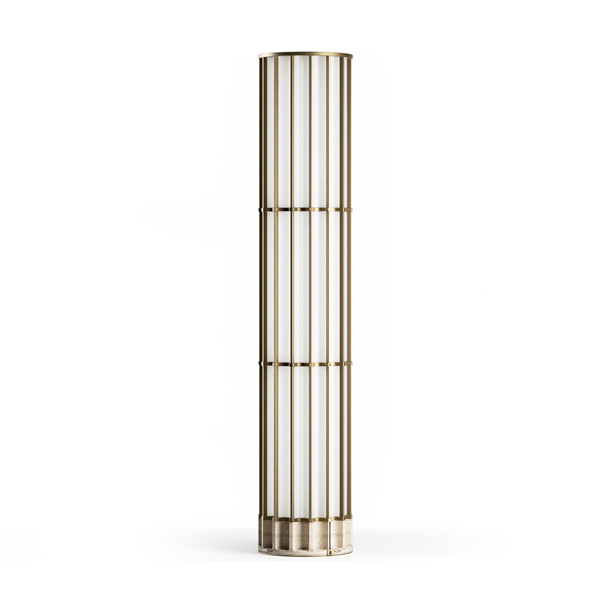 Roma Floor Lamp With Base In Travertine