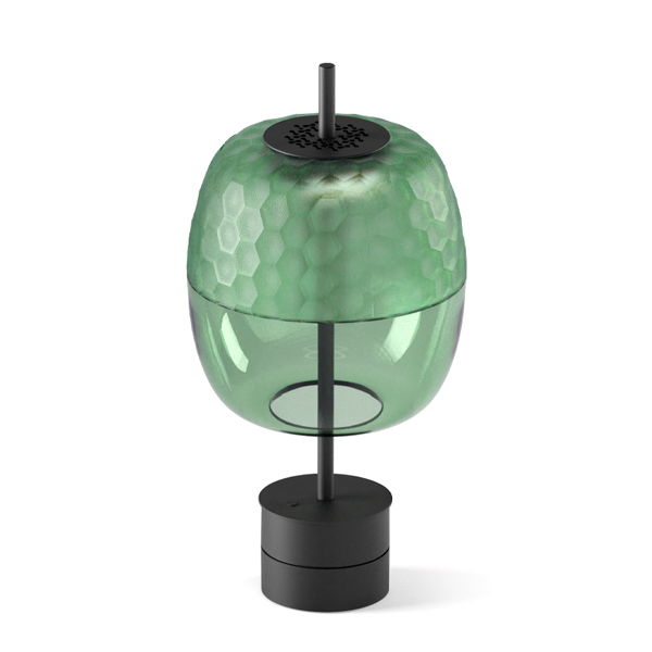 Adamas 23 Table Lamp - Forest Green Glass