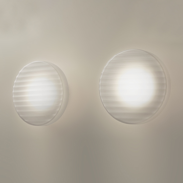 Côte 37cm Wall Lamp - Frosted Smoky Grey Glass