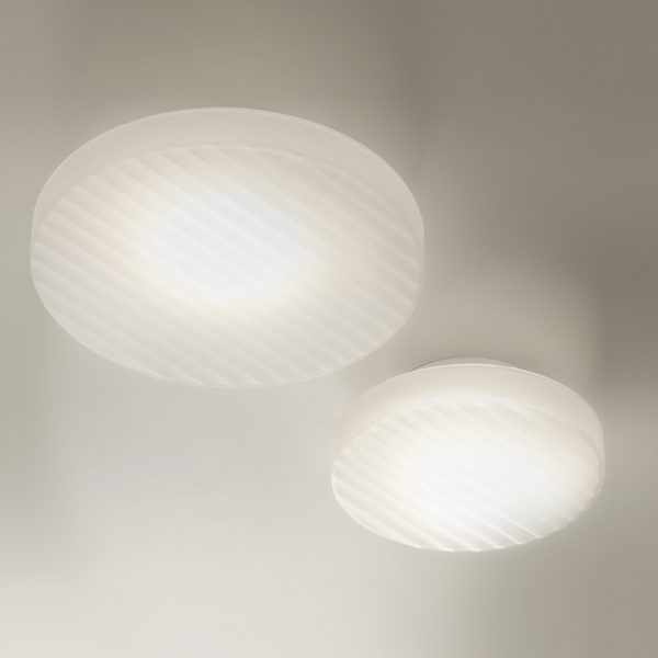 Côte 37cm Ceiling Lamp - Frosted White Glass