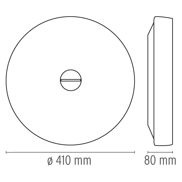 White Button Wall Lamp Fluorescent Non Dimmable By Flos