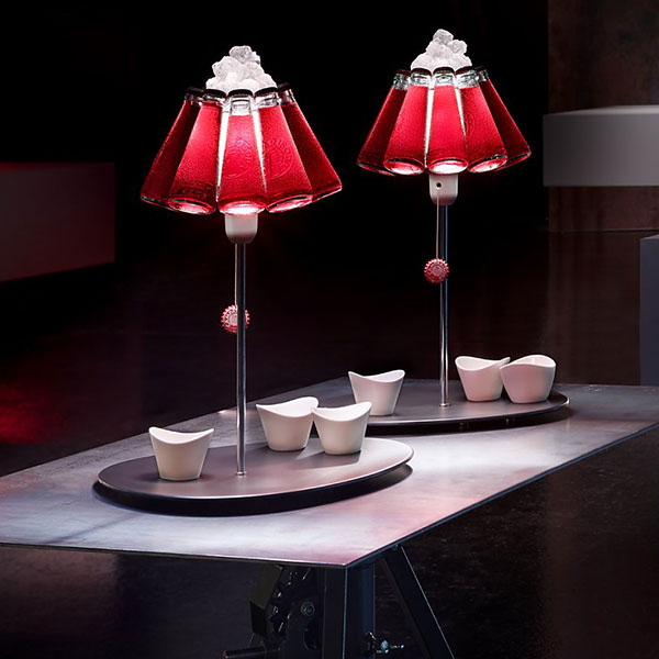 Red Campari Bar Table Lamp (Halogen, NonDimmable) by Ingo Maurer