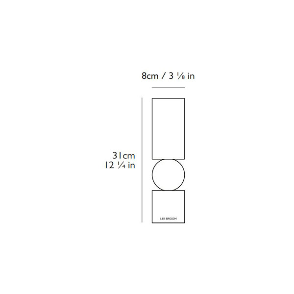 Fulcrum Candlestick White Marble Small