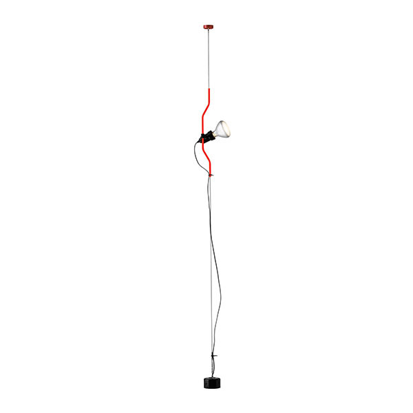Red Parentesi Suspension Lamp (LED, With Dimmer) by Flos Red Parentesi Suspension Lamp (LED, With Dimmer) by Flos
