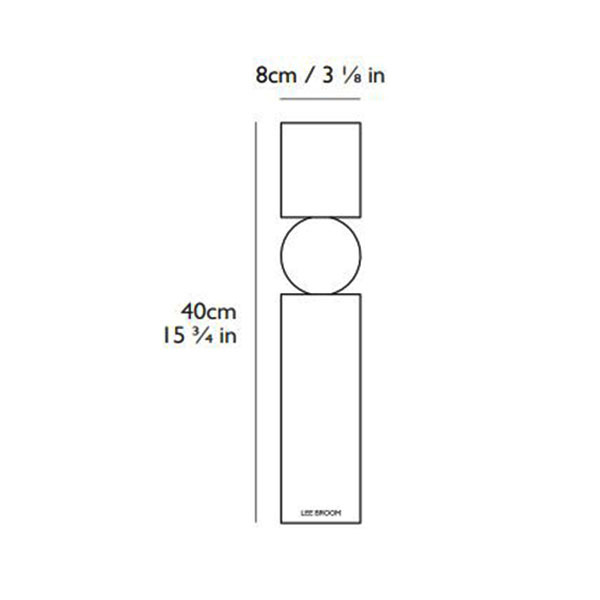 Fulcrum Large Candlestick Travertine