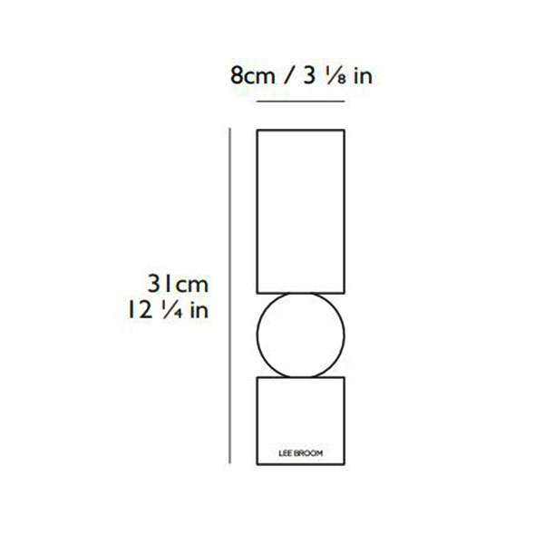 Fulcrum Small Candlestick Travertine