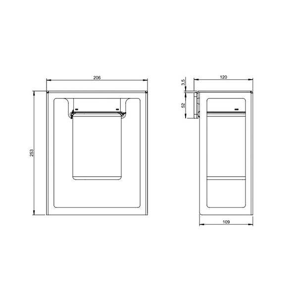 Pure White Hugy MODEL N°1 Wall With Clear Glass (LED, Non-Dimmable