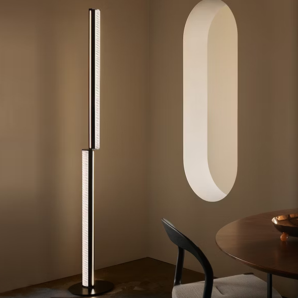 Design floor lamp black incl. LED and dimmer - Twisted